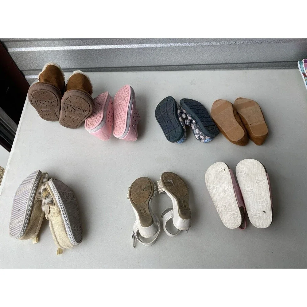 Toddler Girls Shoes Lot Size 6 Sandals Boots Flats Slip Ons TOMS Wonder Nation